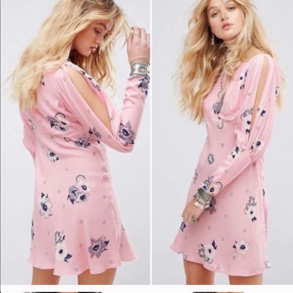 Free People Sunshadows Split sleeve Dress.